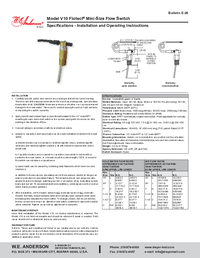Thumbnail of document Manual - V10 Flotect Mini-Size Flow Switch